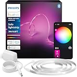Philips Hue Indoor 3m Smart LED Solo Lightstrip Basis-Set, 1er-Pack, indirekte Beleuchtung mit der...