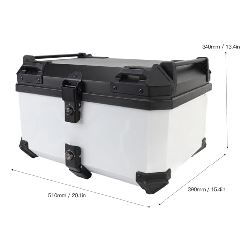 Top case de moto 58 L résistant à l'eau en ABS rigide - 7