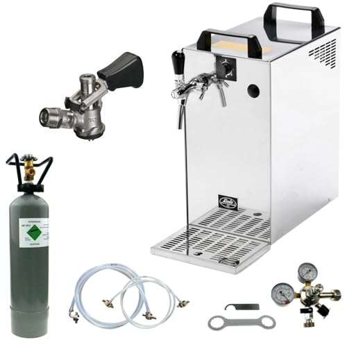Bierkühler BieTal® Bierzapfanlage 60 Liter 1-leitig KOMPLETTSET - KEG Korb - CO2 2 Kg