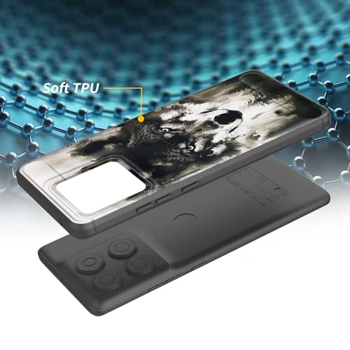 smauncucn for Moto Edge 2025 Case,Soft TPU Slim Fashion Anti-Fingerprint Non-Slip Protective Phone Case Cover for Motorola Moto Edge 2025,Wolf in the Forest - image 2