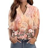 Matériau: ce shirt à manches 3/4 pour femmes est confectionné dans un mélange de coton doux et respirant. Facile d'entretien et agréable au toucher, il garantit un confort optimal tout au long de la journée.