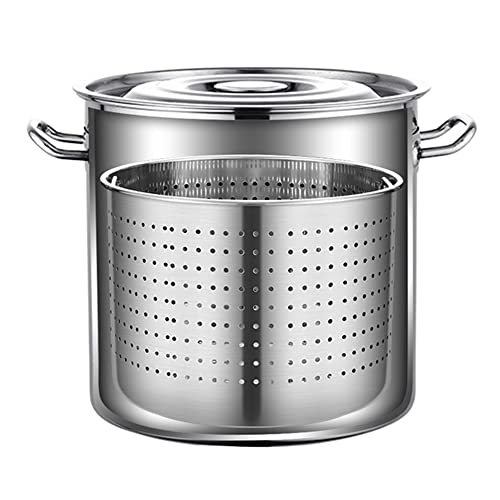 Seau à soupe en acier inoxydable avec récipient filtrant, marmite multifonction pour cuiseur vapeur, seau à soupe en acier inoxydable, seau filtrant portable, seau à vin isolant de cuisine, 50 c