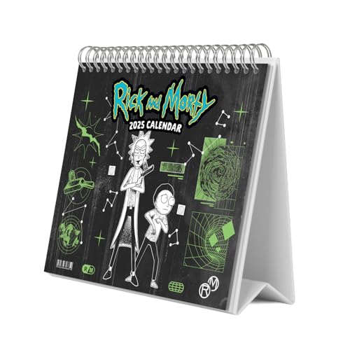 Calendario sobremesa 2026 Rick y Morty - Calendario 2026: base resistente | Calendario mesa 2026, Planificador mensual: con espacio para anotar y vista mensual global