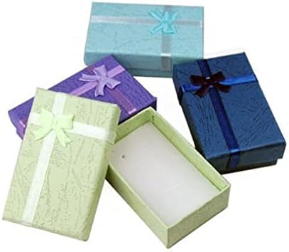 Jewelry Box 12Pcs Paper Gifts Boxes Assorted for Display-Rings Small Watches Necklace Earrings Bracelet Gift Packaging (Mixed Color)