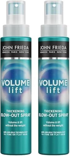 John Frieda Volume Lift Thickening Blow-Out Spray 100 ml, Thickening Blow-Dry Spray for Fine, Flat Hair, Volumising Spray (Pack of 2)