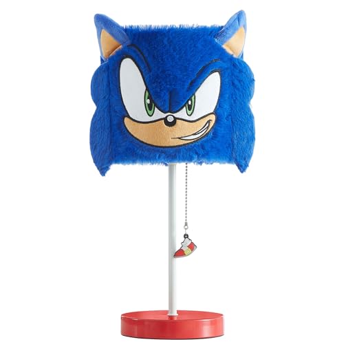 Sega Sonic the Hedgehog Figural Plush Shade Table Lamp Accent Light Night Light