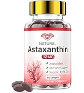 Astaxanthin 12mg Astaxanthin Tanning Softgels with Natural Fresh Microalgae Source Antioxidant Su...