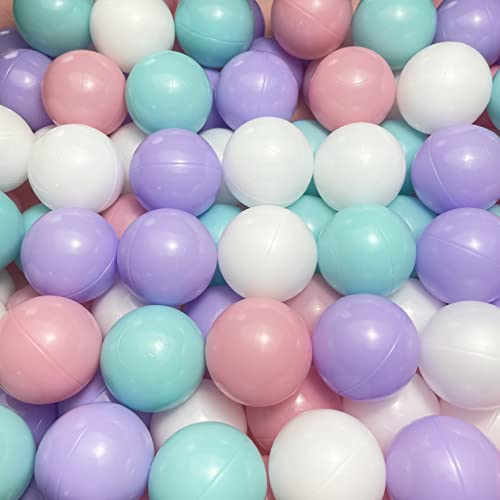 Lovgrils Pack Of 100 Ball Pit Balls - Bpa Free Non-Toxic Plastic Balls For Ball Pit, Crush Proof Play Balls-2.2-Inch, Ocean Balls In 4 Bright Colors #TOP7
