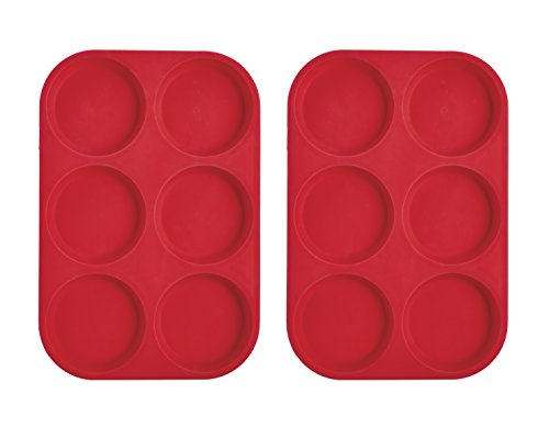 Mrs. Anderson’s Baking 43817 6-Cup Muffin Top Pan, Non-Stick European-Grade Silicone, Set of