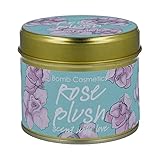 Bomb Cosmetics Rose Blush Scented Tin Candle; Rosebud & Greenleaf Fragrance; Contains Pure Geranium & Rose Essential Oils; Vegan Friendly; 30-35 Hour Burn - Image 2