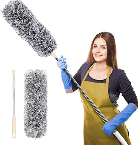 Stainless Steel Extendable Telescopic Rod, Foldable Microfiber Cleaning Duster, Flexible Bendable Mop Head, Quick and Easy Cleaning-Home, Kitchen, Car, Ceiling, Office (B0CMD27LD8) Amazon Price History, Amazon Price Tracker