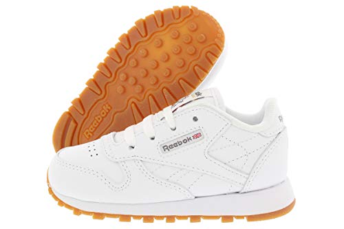 Reebok Boys' Classic Leather Sneaker, White/Gum, 7 M US Toddler