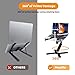 Moallia Laptop Stand with 360 Rotating Base, Computer Notebook Laptop Riser Metal Holder for Desk Collaborative Work, Fully Foldable for Easy Storage, Fits All MacBook, Laptops up to 16 inches, Black