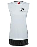 Tamaño – XS Nike W Nk Intl Top TNK Camiseta sin Mangas, Mujer, Blanco/Negro, XS