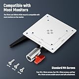 NEEWER Monitor Mount Adapter with VESA Mount, Aluminum Alloy Light Stand Adapter Dual 360° Ball Joint M4 Screw & 5/8" Receiver for Impact Screen Outdoor TV Stand, Max Load 14lb/6.3kg, MA001 - Image 3