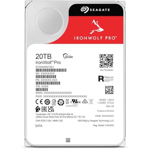 Image of Seagate IronWolf Pro SATA III 3.5 inch Internal NAS Hard Drive, 7200 RPM - 20TB, 2-Pack