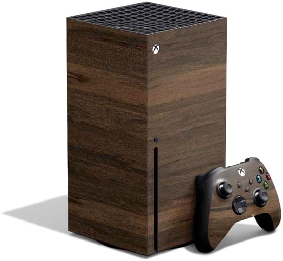 Skinit Decal Gaming Skin Compatible with Xbox Series X Bundle - Natural Walnut Wood Design