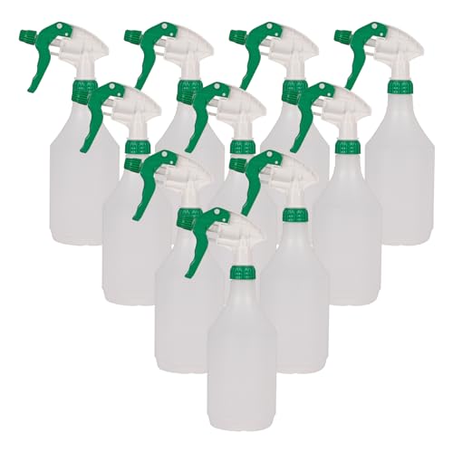 Image of Empty Refill Spray Bottles with Trigger Spray Heads 750ml - Pack of 10 (Green)