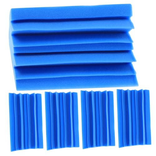 TOGEVAL 5個 吸音綿 音響スポンジパネル ノイズリダクションフォーム 音響フォームパネル ウェッジ音響パネル ウェッジマイクアイソレーションシールド 壁音響パネル ポリウレタン Blue