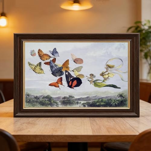 Impressions sur toile fées papillon, décoration murale bureau 30x45cm - 6