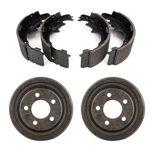Brakes Rear Brake Drums and Shoes Kit (273.9mm, 10.78 inch) for Jeep Wrangler 2.4L 2003 2004 2005 2006 for Jeep Comanche 2.5L 1990 1991 1992 for Jeep Comanche 4.0L 1990 1991 1992 Drum Brake Kit
