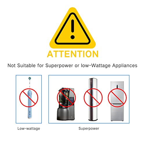 2000Watts International Travel Adapter Voltage Converter, Down Voltage 220 V To 110 V For Hair Dryer Cell Phone Laptop, Us To Uk Europe Au Over 200 Countries Power Converter（Black） #TOP5