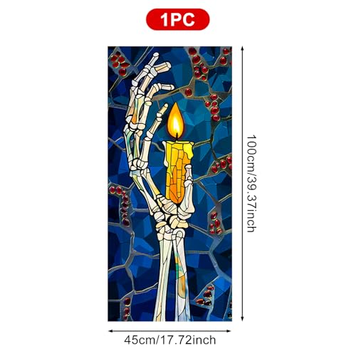 Vinilo Decorativo Halloween Mano Esqueleto 18x39 Pulgadas miniatura 3
