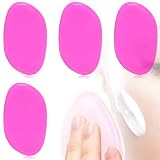 Hometu Silicone Makeup Sponge Beauty Blender Cosmetics Applicator for Face Creams, Serum, Foundation, Bronzer, Concealer, Blush Red 4PCS
