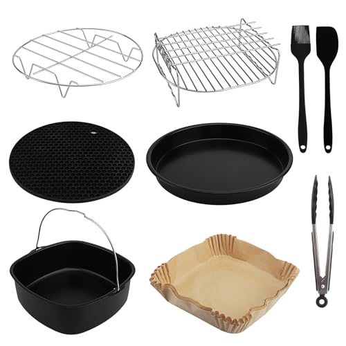 Accesorios Freidora de Aire para COSORI Turboblaze XXL 5,5 L/6L/6,2L/6,4L, 22cm 22 cm Airfryer Accesorios para Philips Airfryer XXL 7,2 L, 8,3 L, Cecotec 6L, Klamer 8,5L