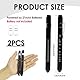 EuAcesry 2PCS Pupil Light Medicine, Diagnostic Light, Reusable LED Pen Lamp with Pocket Clip, Nurse Emergency Service Accessories, LED Pen Lamp for Nurses Students Doctors