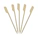 KingSeal Natural Green Bamboo Wood Paddle Picks, Skewers for Appetizers and Cocktails, 4.5 Inches - 2 Packs of 100 Per Pack