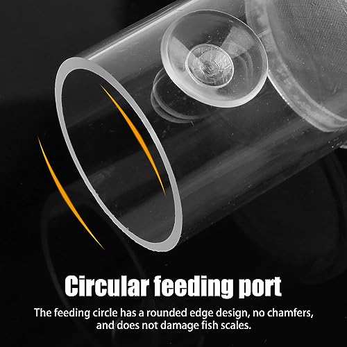 Shrimp Feeding Tube, Acrylic Shrimp Feeder Tube Tray with Suction Cup Aquarium Fish Feeder Tube for Fish Tank Feeding Supplies - Image 2