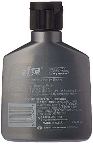 Afta Mennen Afta Pre-Electric Shave Lotion With Skin Conditioners Original, 3 Fl Oz