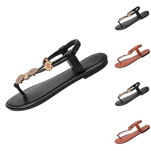 Sandales été femme à semelle orthopédique plate confortables et légères