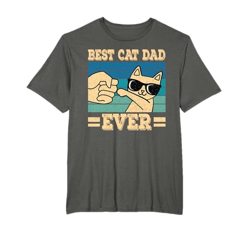 Best Cat Dad Ever Bester Katzenpapa Katze Papa Dad Herren T-Shirt