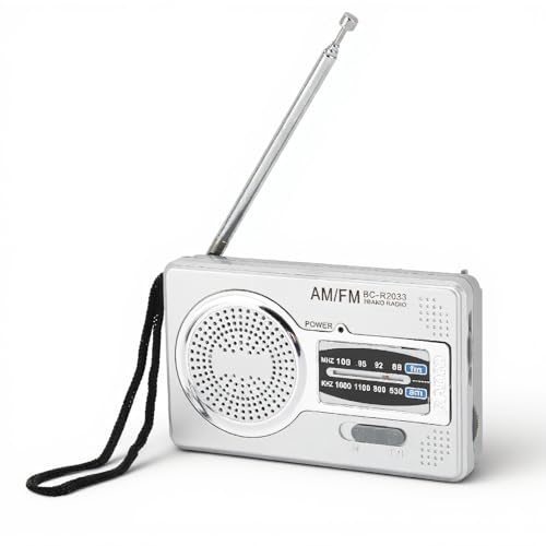Radio portable de poche AM FM à piles contre les pannes d'électricité