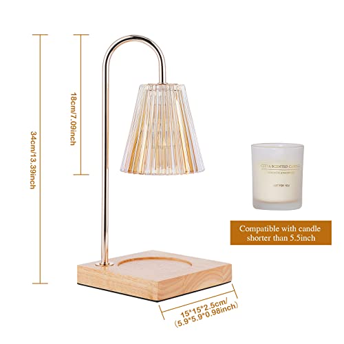 Holulo Dimmable Candle Warmer Lamp,Electronic Candle Light With Timer,Lantern Candle Melting Lamp For Jar Candles,Wax Melting,Top Down Candle Warmer With 2 Bulbs(Amber) #TOP5