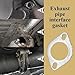 WINUERK 2Pcs Car Exhaust Gasket, Ultra Seal 2-Bolt 3-Inch Exhaust Flange Gasket, Reinforced High Temperature Gasket Exhaust Flange Gasket, Car Accessories Repalcement for OEM#120-06310-000202 (3IN)
