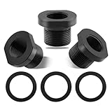3 Pcs Thread Protector, 1/2 X 28 Convert to 5/8x24 with Crush Washer Steel, Replacement Kit, for Gas, Water, Aviation