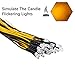 EDGELEC 30pcs 12 Volt 3mm Yellow Flicker LED Lights Emitting Diodes (Candle Flickering Lights) Pre Wired 7.9 inch DC 12v LED Light Clear Lens Small LED Lamps