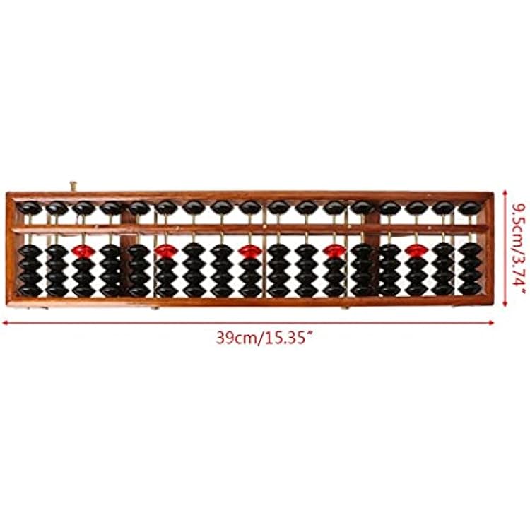 17 Digits Wooden Standard Abacus Chinese Calculator Counting Math Learning Tool Beginners