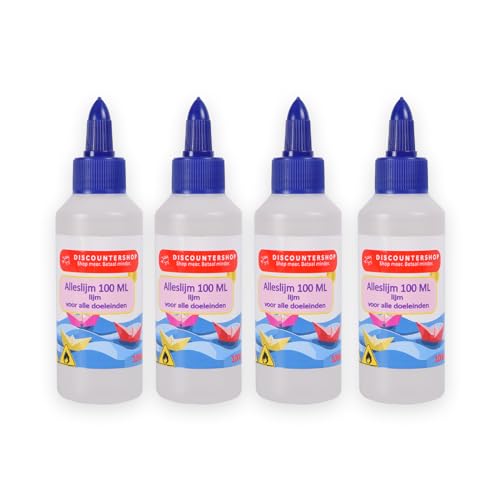 Colle polyvalente transparente flacon 100 ml lot de 4 pour loisirs créatifs