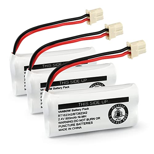 VANBOW BT183342 BT283342 BT166342 BT266342 BT162342 BT262342 Cordless Phone Battery Compatible with CS6114 CS6419 CS6719 EL52300 CL80112 CS6719-2 Cordless Handsets (Pack 3)