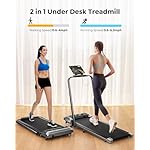 Walking Pad Treadmill with Incline, 2 in 1 Foldable Treadmills for Home Small Office, 300lbs Portable Compact Under Desk Treadmill with App, Remote Control and LED Display - Image 2