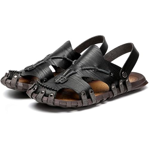 Men's Summer Breathable Leather Outdoor Comfortable Casual Beach Sandals2