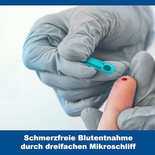 100 x Universal - Lanzetten für alle gängigen Stechhilfen I Sterile Einweglanzetten I Blutlanzetten I Sicherheitslanzetten für Blutentnahme I Blutzuckermessung I Diabetes