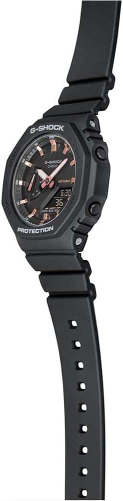 Casio Unisex 46.00mm Quartz Watch with Black Analogue - Digital dial and Black Resin Strap GMA-S2100-1AER