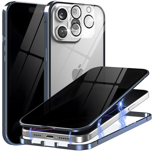 Magnetic Case for iPhone 16 Pro Max Privacy Screen Metal Titanium Frame by Eorkvr - Used condition - US$11.15