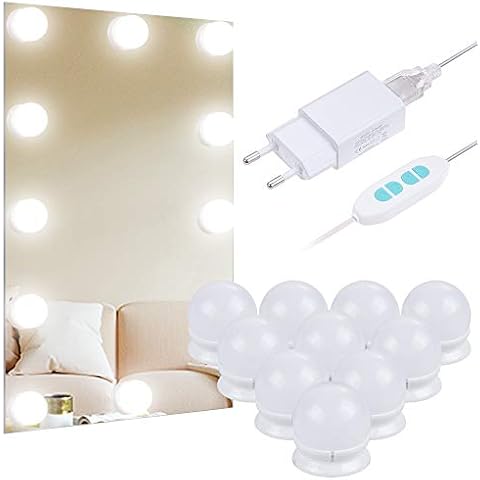 Anpro Luces LED Kit de Espejo con 10 Bombillas Cover