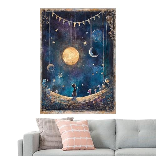 Puzzle de 1000 piezas Star Night con purpurina e ilustraciones coloridas para adultos y niños